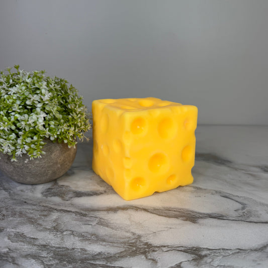 Stress Squishy Toy - Cheese Cube, Jumbo - PREORDER