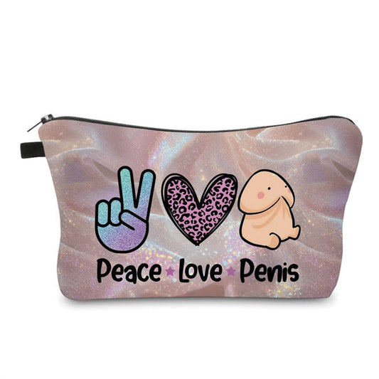 Pouch - Humor Adult, Peace Love Penis