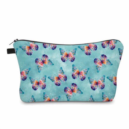 Pouch - Butterfly Teal Floral