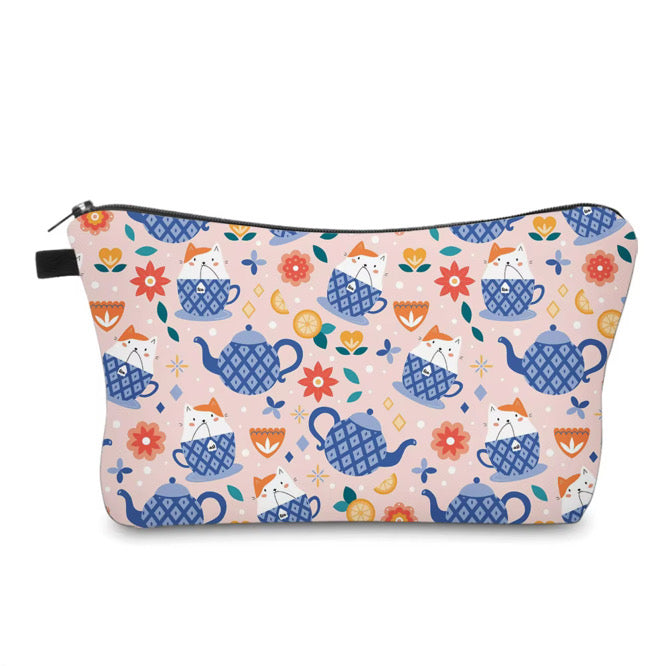 Pouch - Cat, Tea Cups
