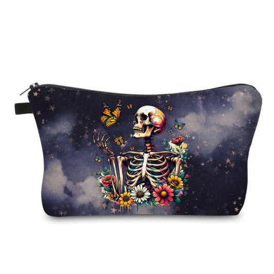 Pouch - Floral Butterfly Skeleton