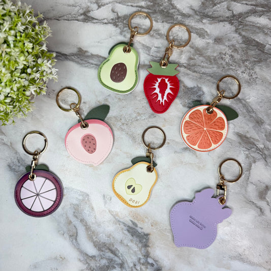 Keychain - Faux Leather Fruit