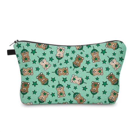 Pouch - Coffee, Green Star Bear