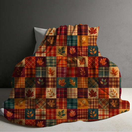 Halloween Blankets #1 - Quilted Leaves