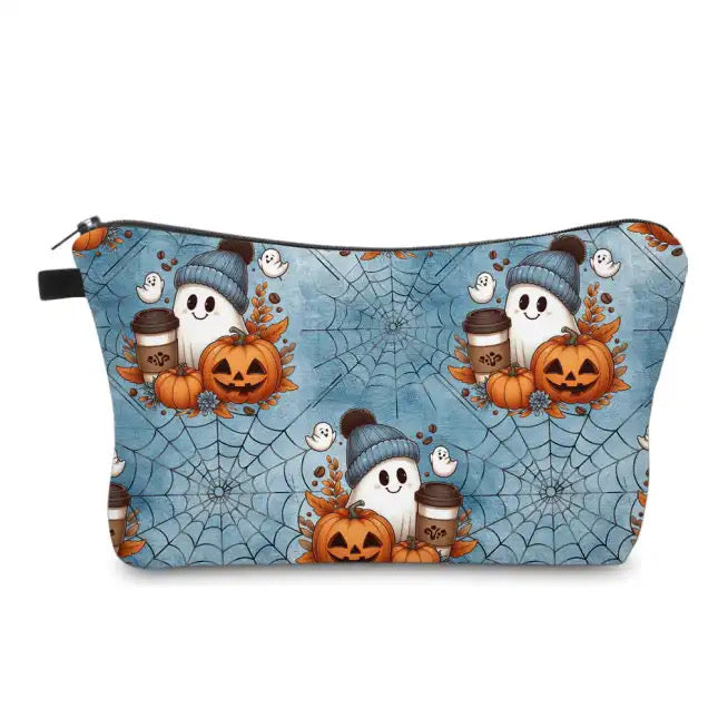 Pouch - Halloween Fall, Pumpkin Ghost Coffee