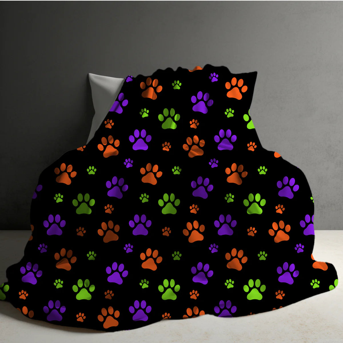 Halloween Blanket #30 - Paw prints
