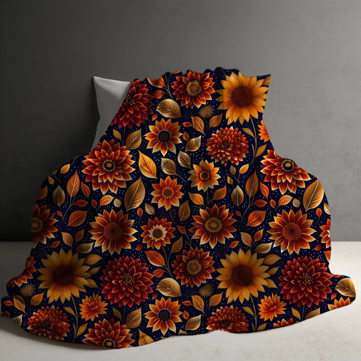 Halloween Blanket #26 - Moody Crimson Floral