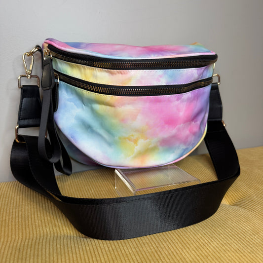 The Roni Nylon Crossbody - Tie Dye Ombré Pastel