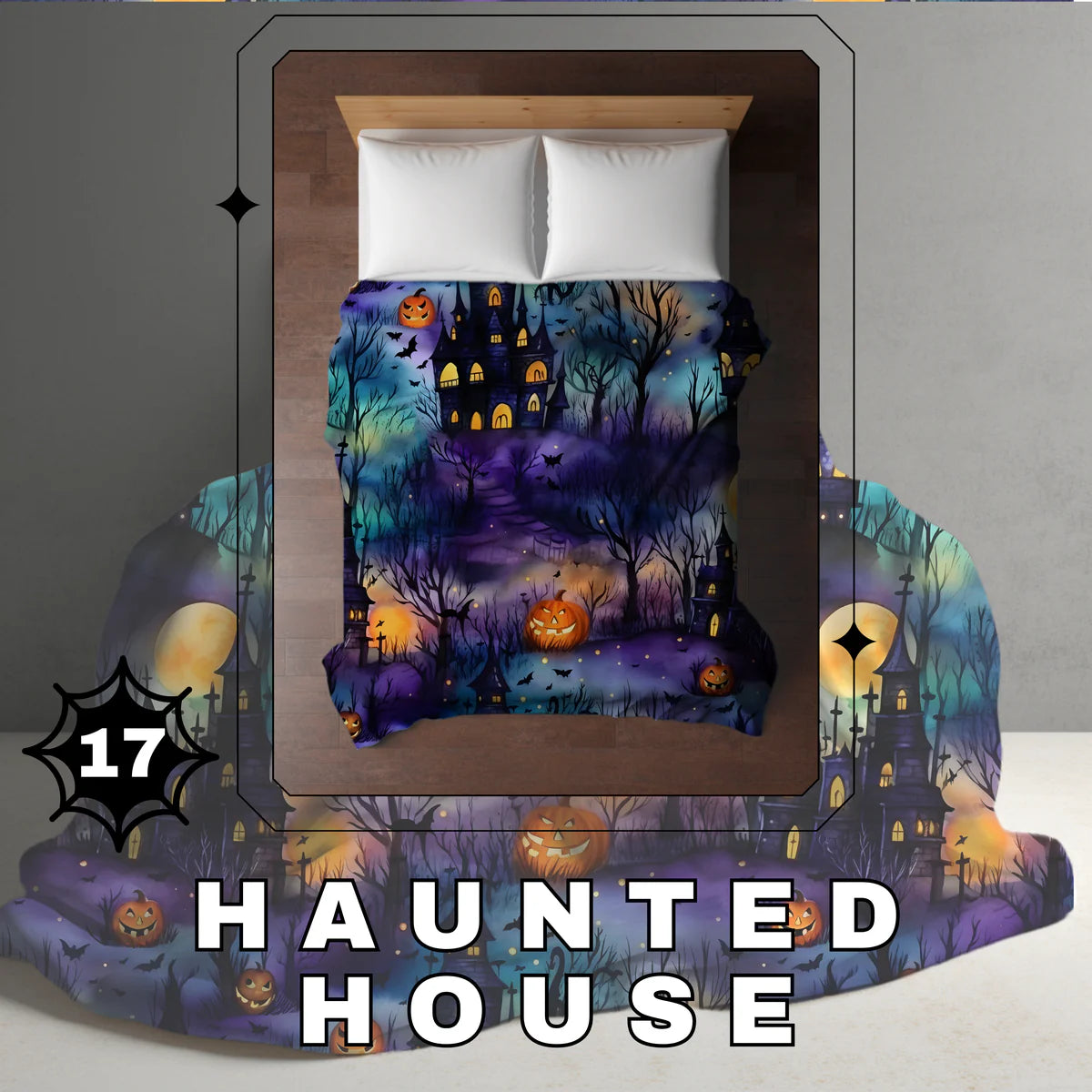 Halloween Blanket #17 - Haunted House