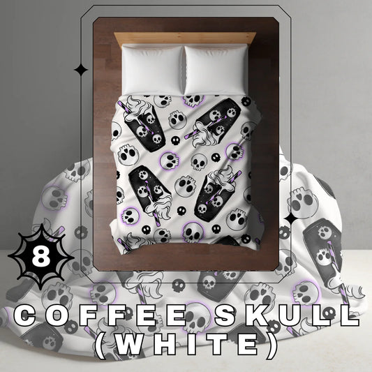 Halloween Blanket #8 - Coffee Skull