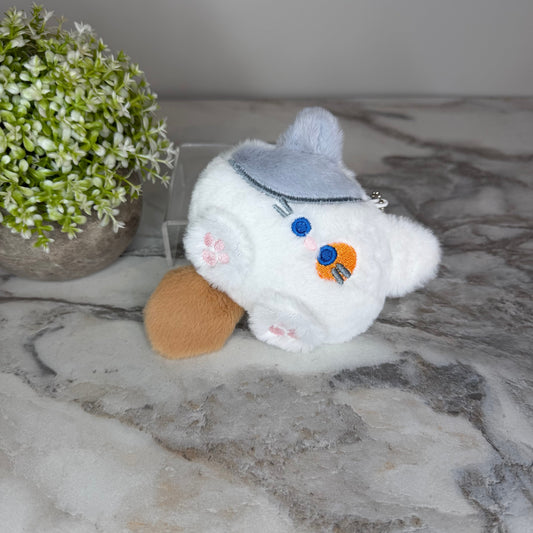 Keychain - Pom Pom Fuzzy Cat Paw Squeeker