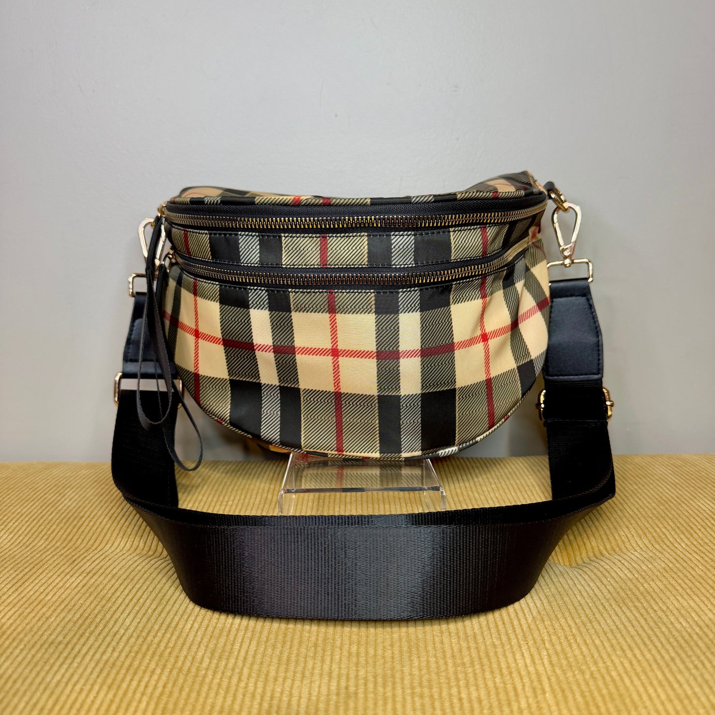 The Roni Nylon Crossbody - Famous Plaid