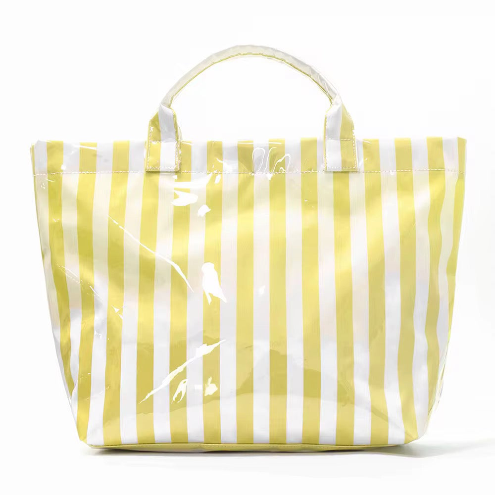 April Vinyl Tote Bag - Stripes