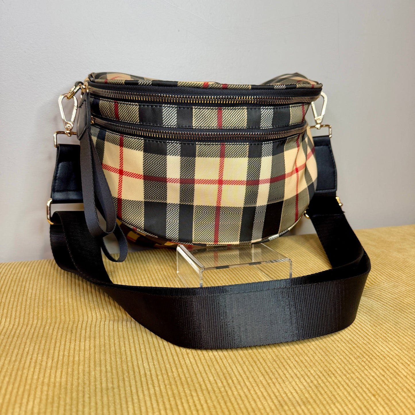 The Roni Nylon Crossbody - Famous Plaid