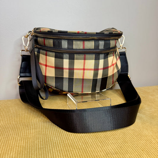 The Roni Nylon Crossbody - Famous Plaid