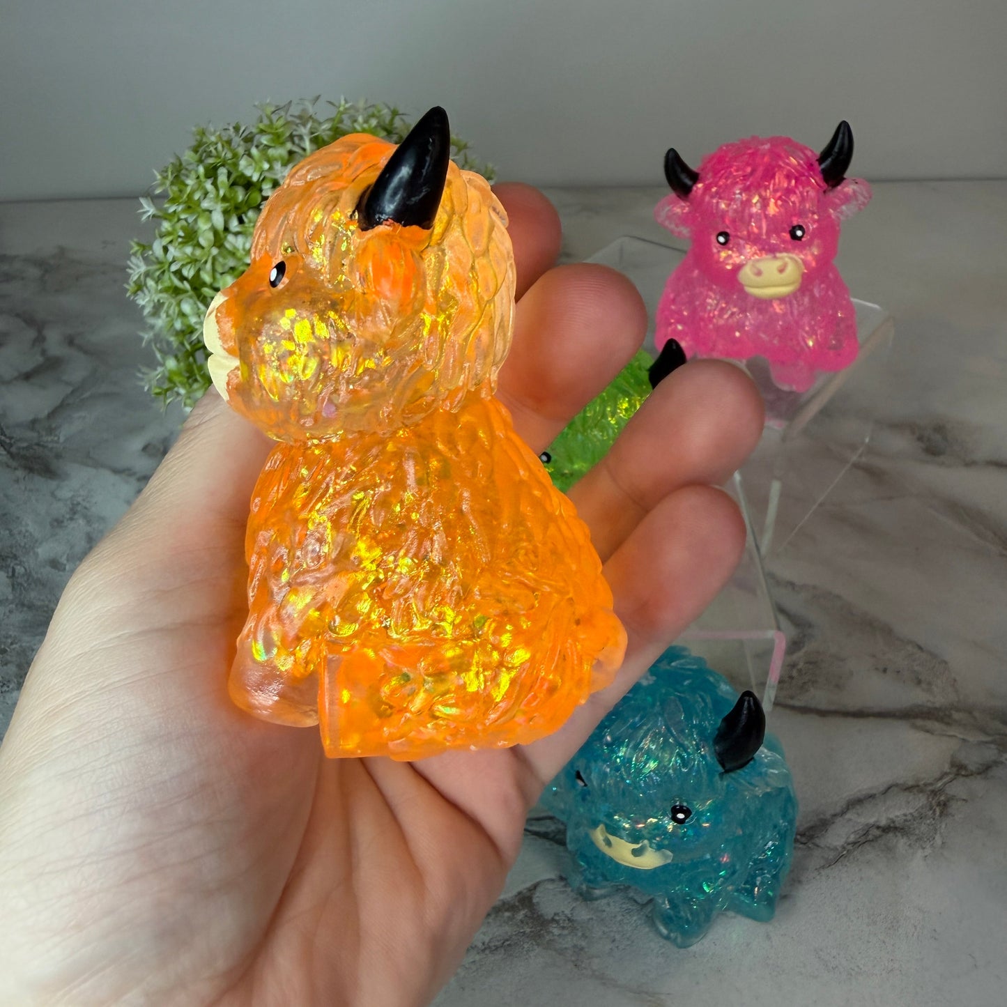 Squishy Toy - Glitter Highland Cow - PREORDER