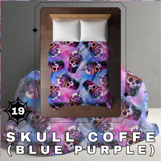 Halloween Blanket #19 - Skull Coffee