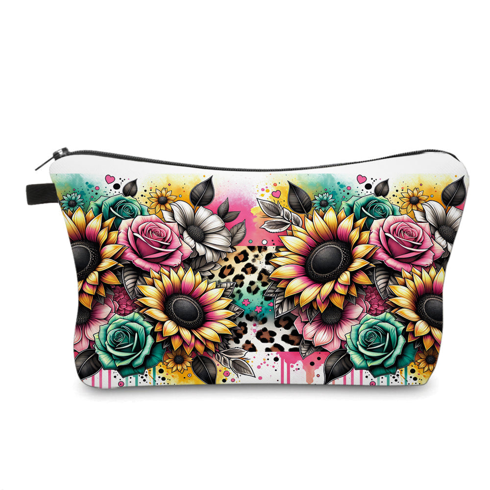 Pouch - Floral, Spray Paint Animal Print