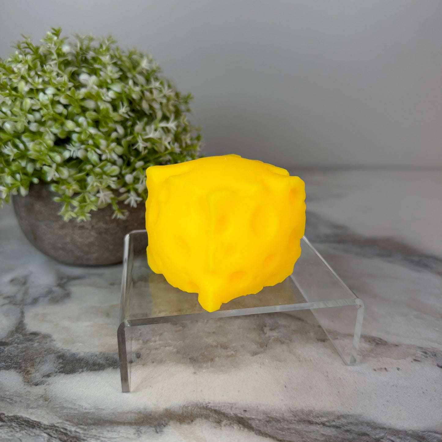 Stress Squishy Toy - Cheese Cube, Small