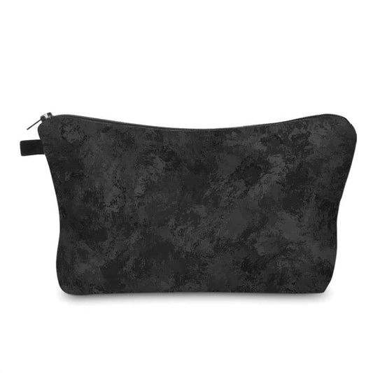Pouch - Solid, Dark Grey Black Acid Wash