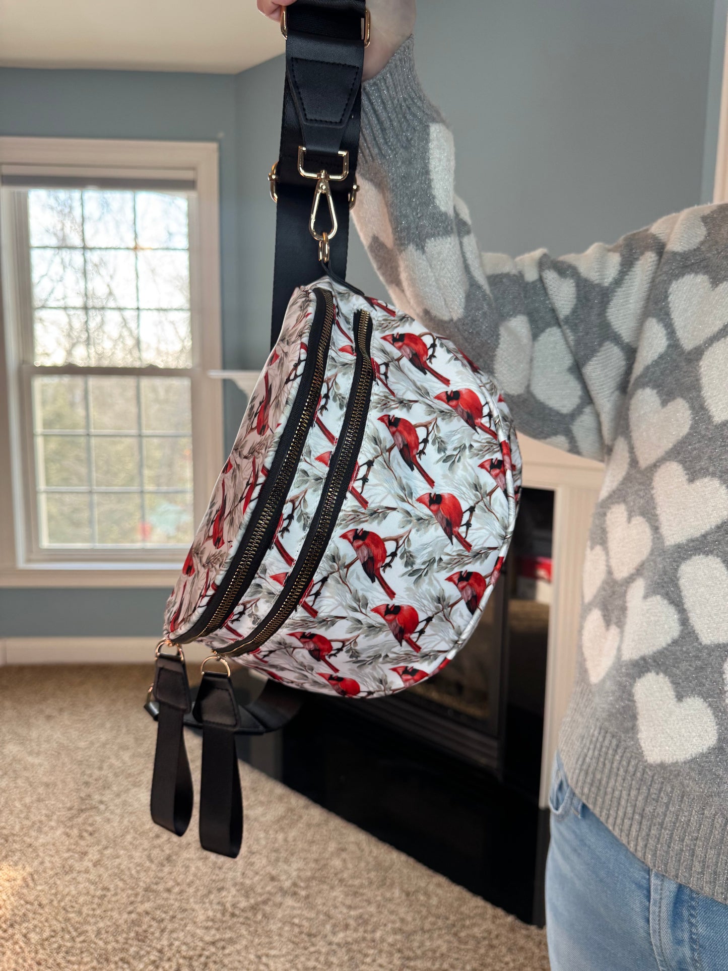 The Roni Nylon Crossbody - Cardinal