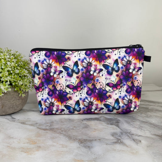 Pouch - Butterfly Purple Floral