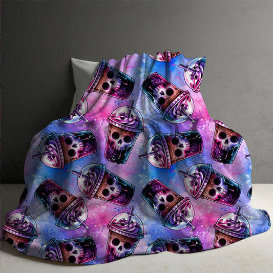 Halloween Blanket #19 - Skull Coffee