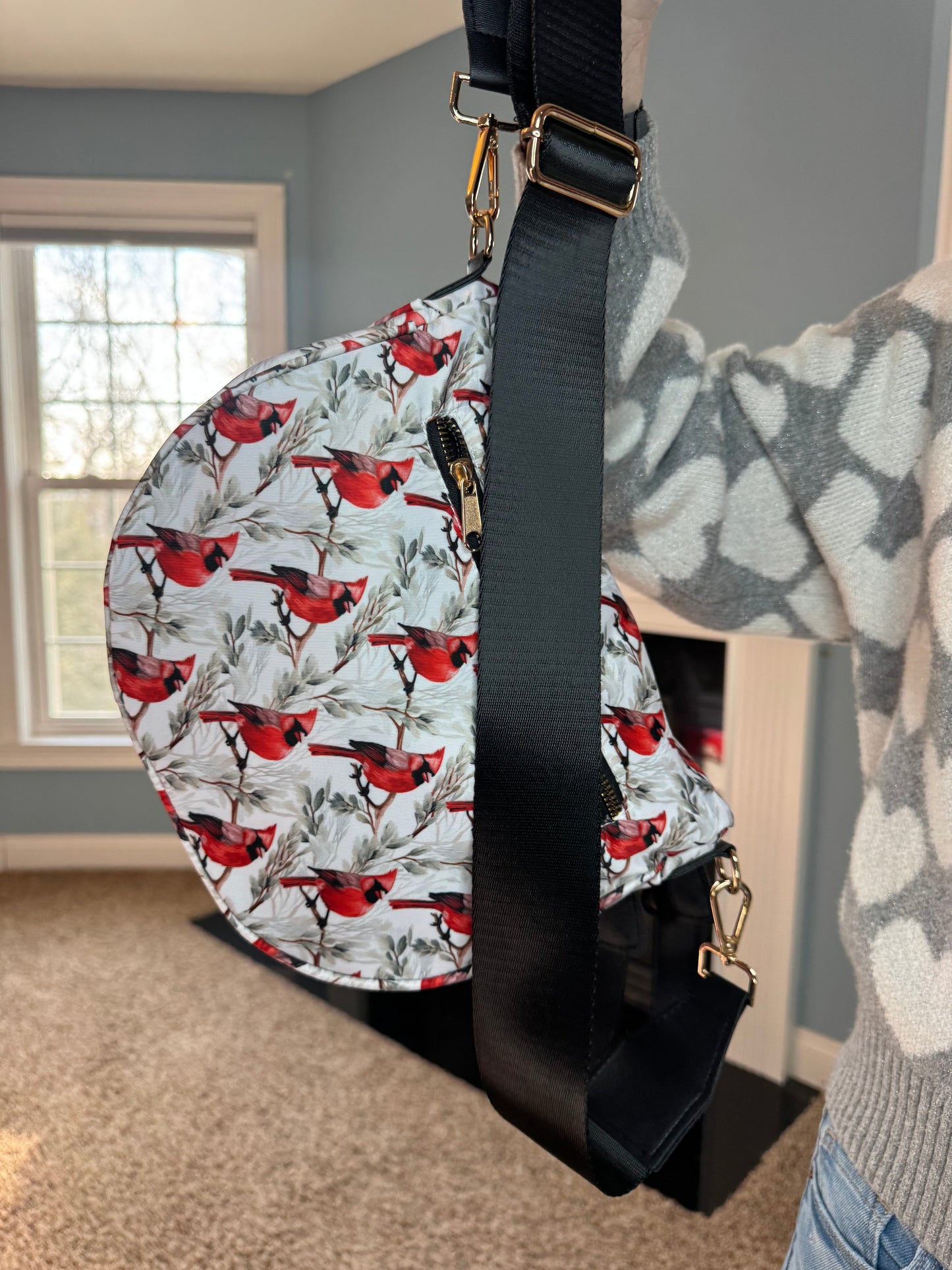 The Roni Nylon Crossbody - Cardinal