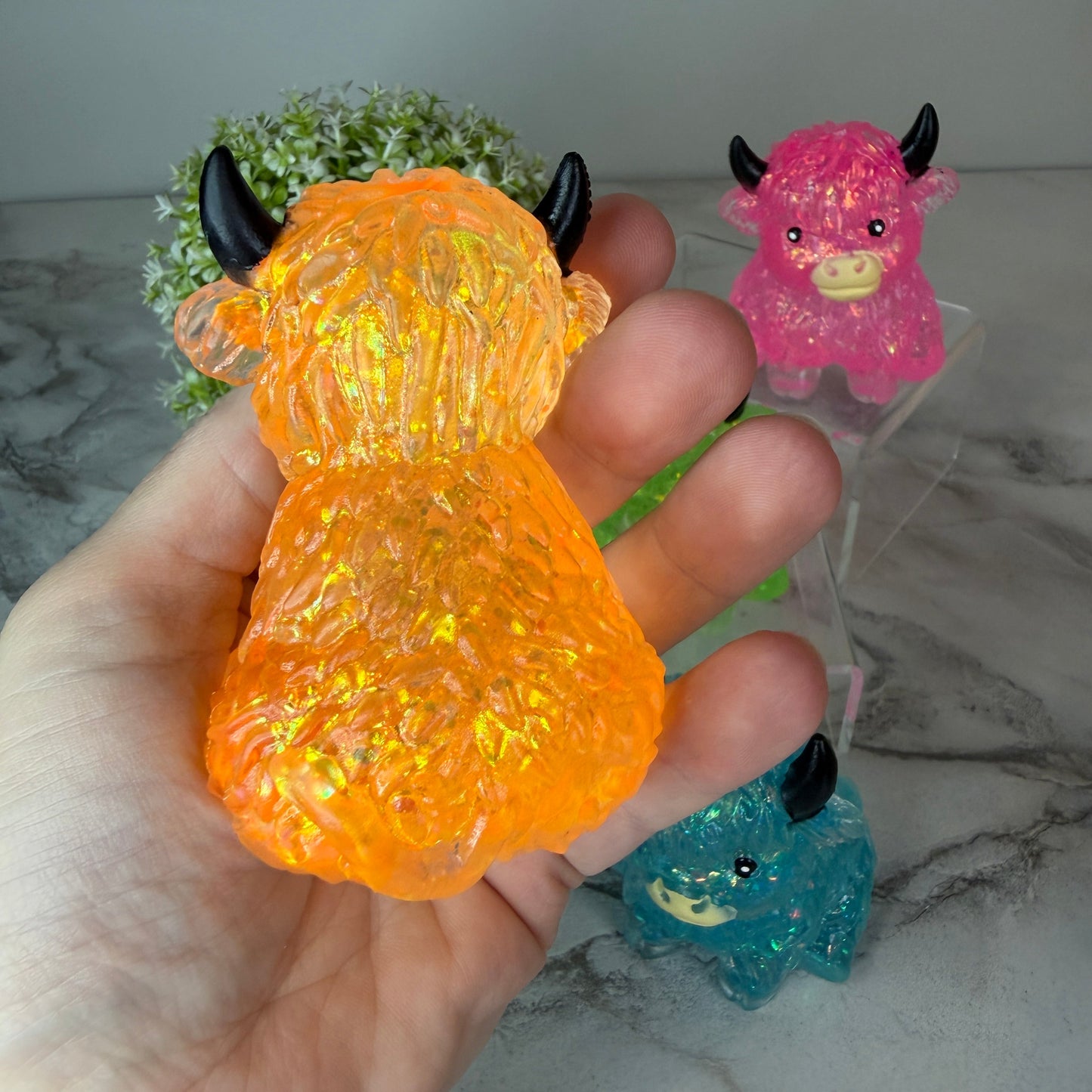 Squishy Toy - Glitter Highland Cow - PREORDER