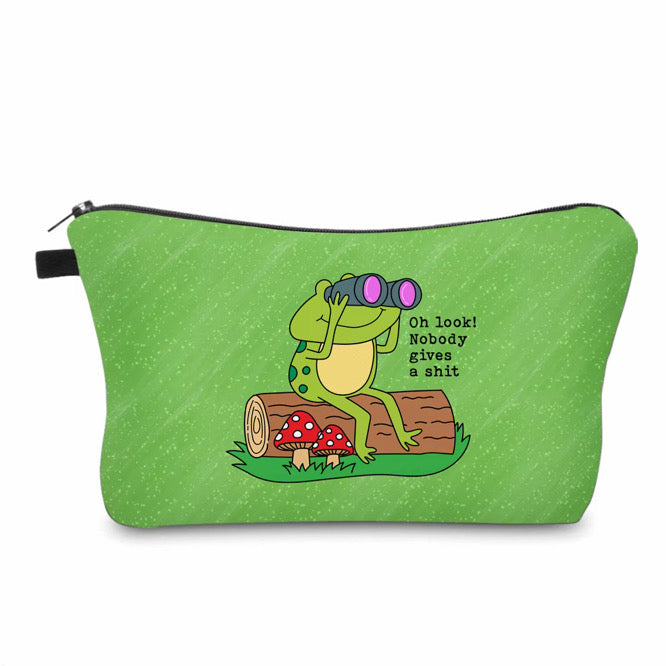 Pouch - Humor, Frog Nobody Gives A Shit