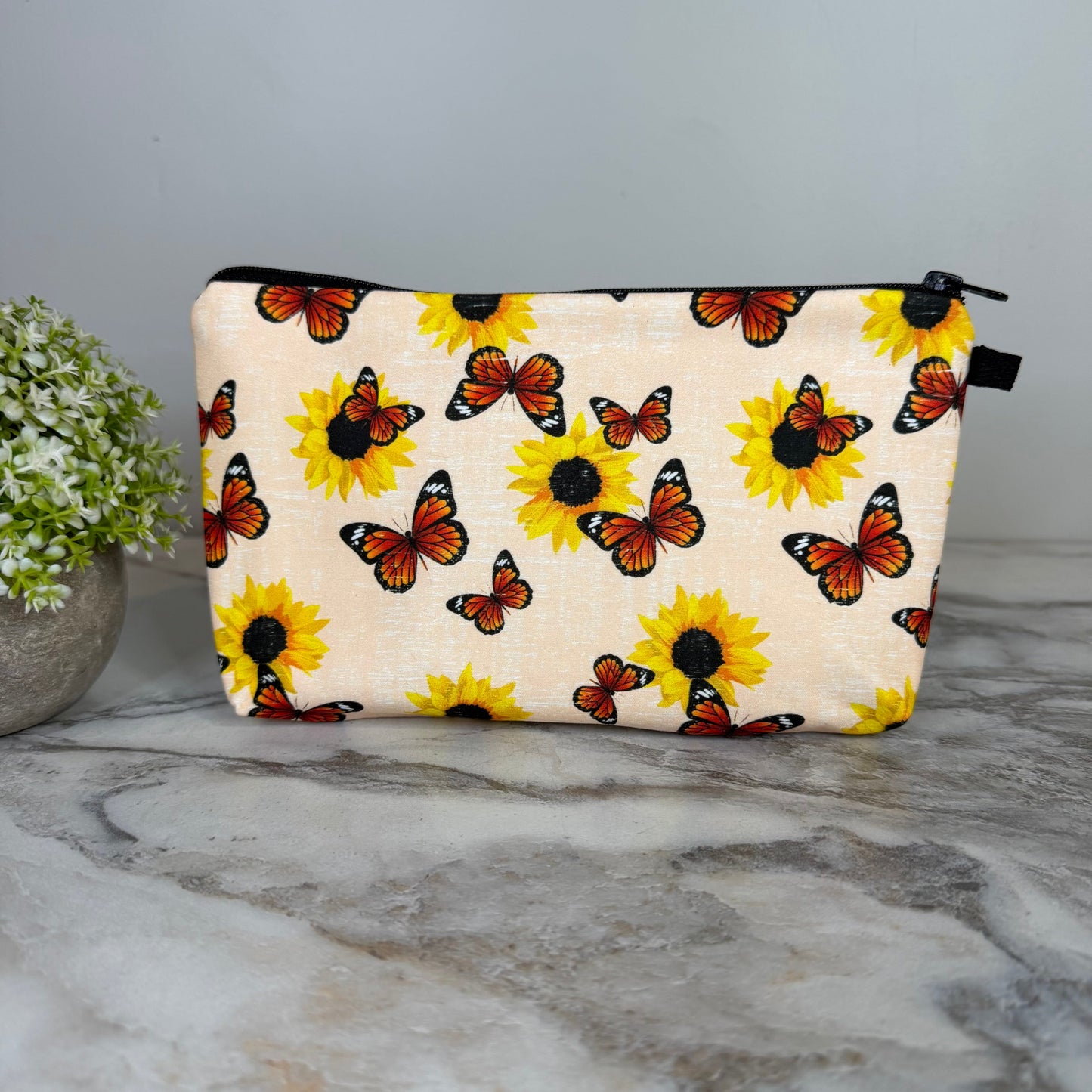 Pouch - Butterfly Orange Sunflower