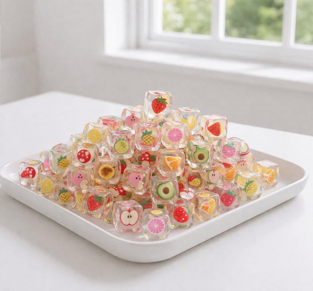 Ice Cube Squishy Toy - Clear Charm - PREORDER