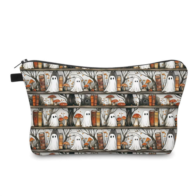 Pouch - Halloween Fall, Ghost Bookshelf