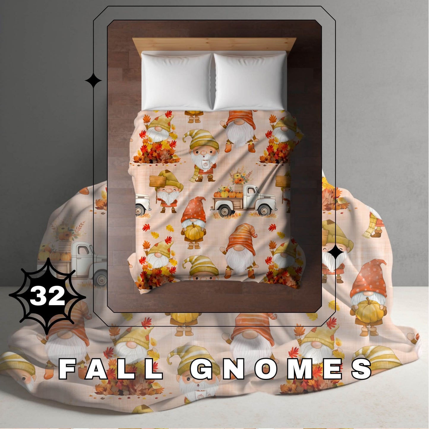 Halloween Blanket #32 - Fall Gnomes