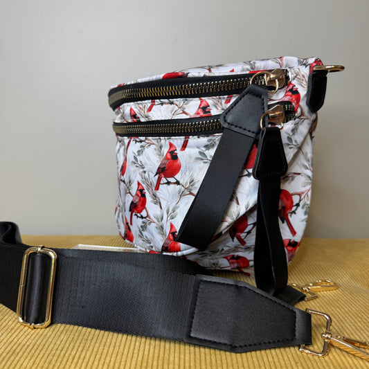 The Roni Nylon Crossbody - Cardinal