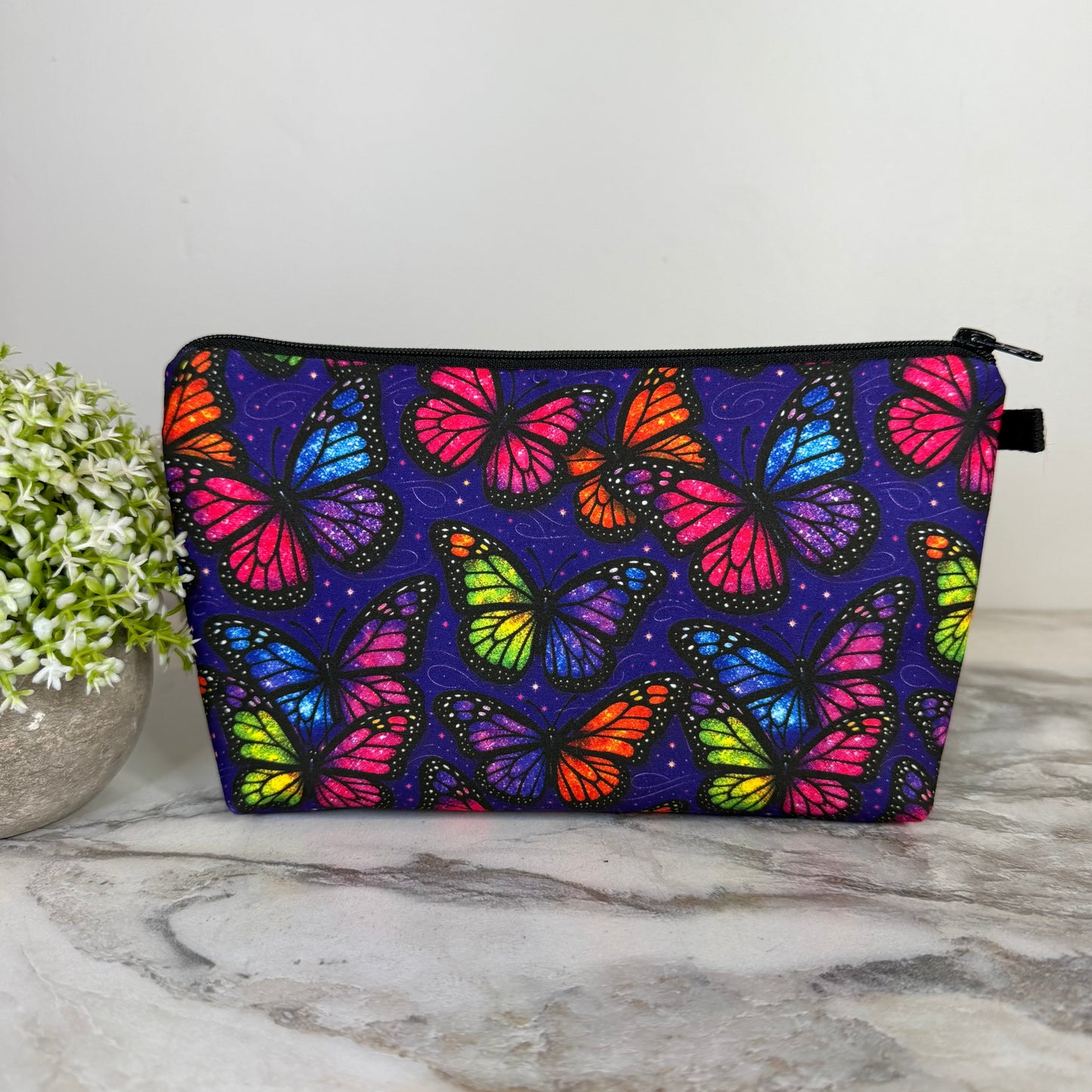 Pouch - Butterfly Purple Rainbow