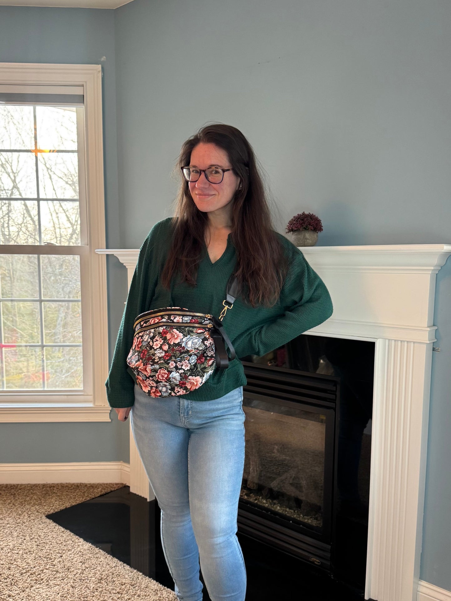 The Roni Nylon Crossbody - Floral