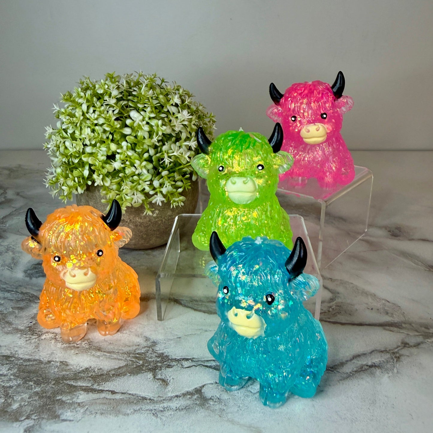 Squishy Toy - Glitter Highland Cow - PREORDER