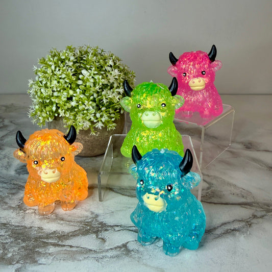 Squishy Toy - Glitter Highland Cow - PREORDER