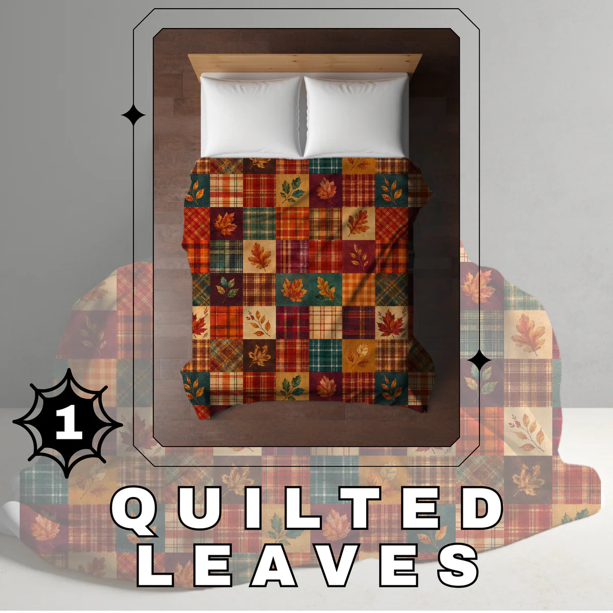 Halloween Blankets #1 - Quilted Leaves