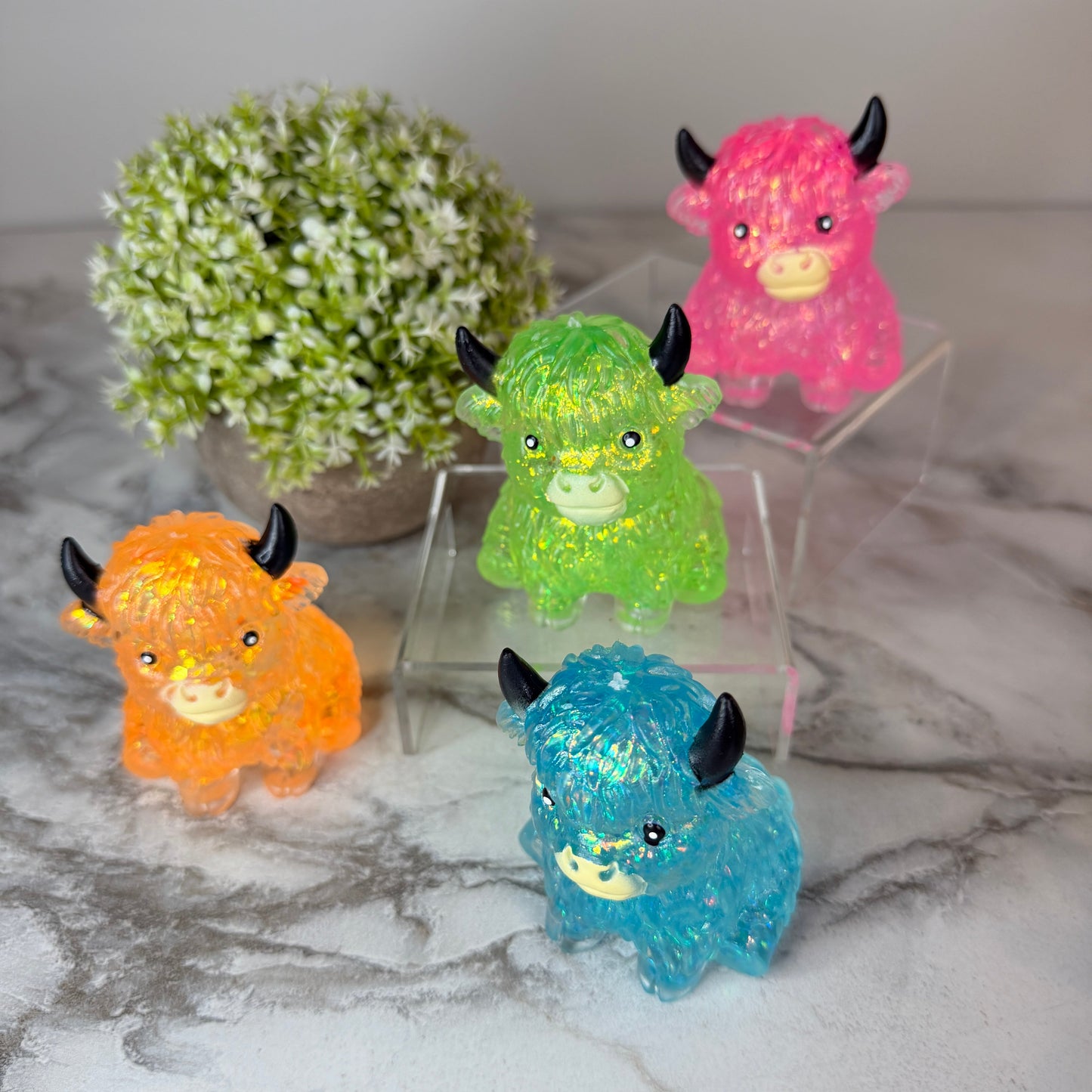 Squishy Toy - Glitter Highland Cow - PREORDER