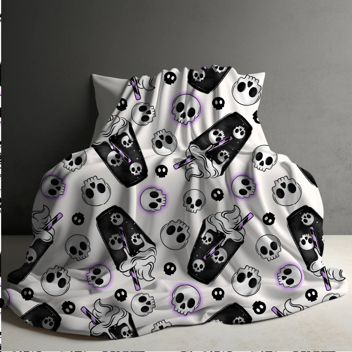 Halloween Blanket #8 - Coffee Skull