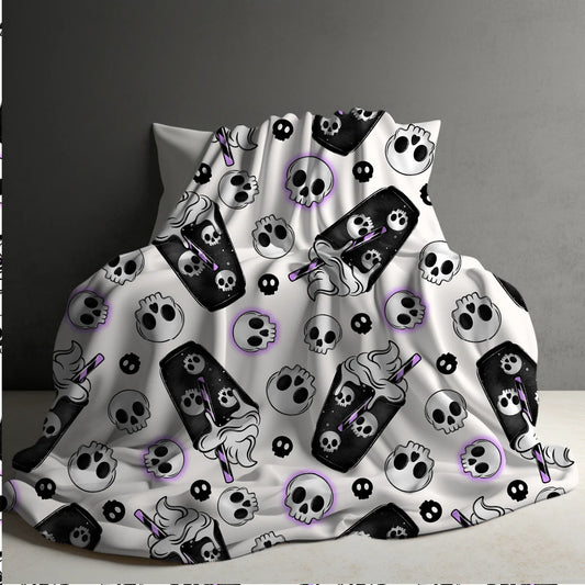 Halloween Blanket #8 - Coffee Skull