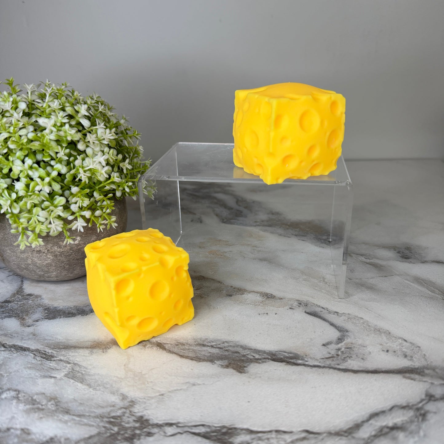 Stress Squishy Toy - Cheese Cube, Small
