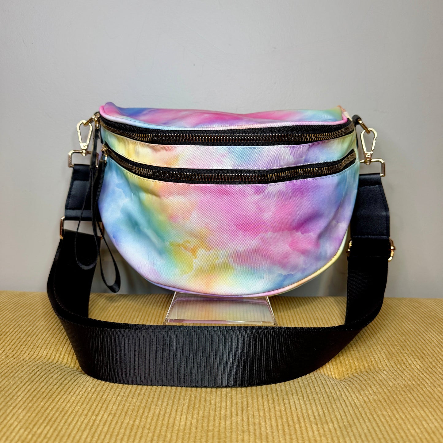 The Roni Nylon Crossbody - Tie Dye Ombré Pastel