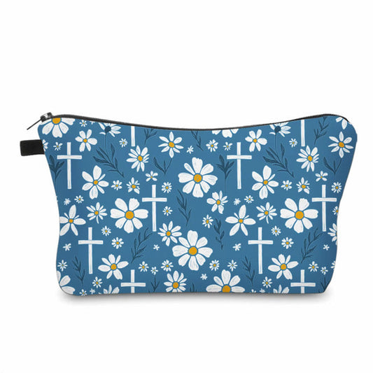 Pouch - Religious, Floral Cross