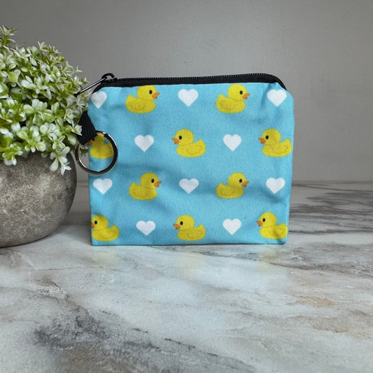 Mini Pouch - Duck Hearts