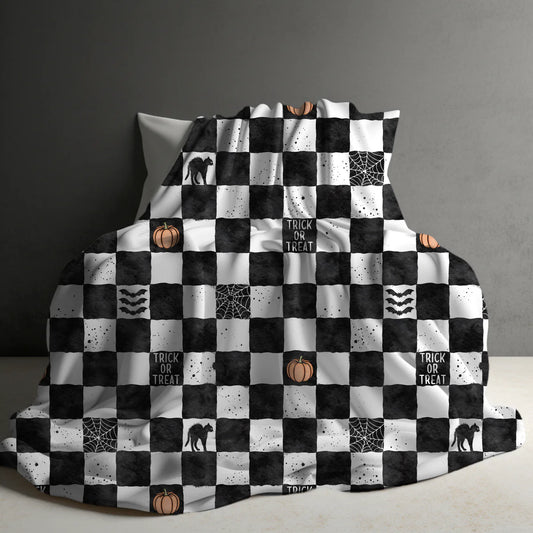 Halloween Blanket #5 Checkered Halloween