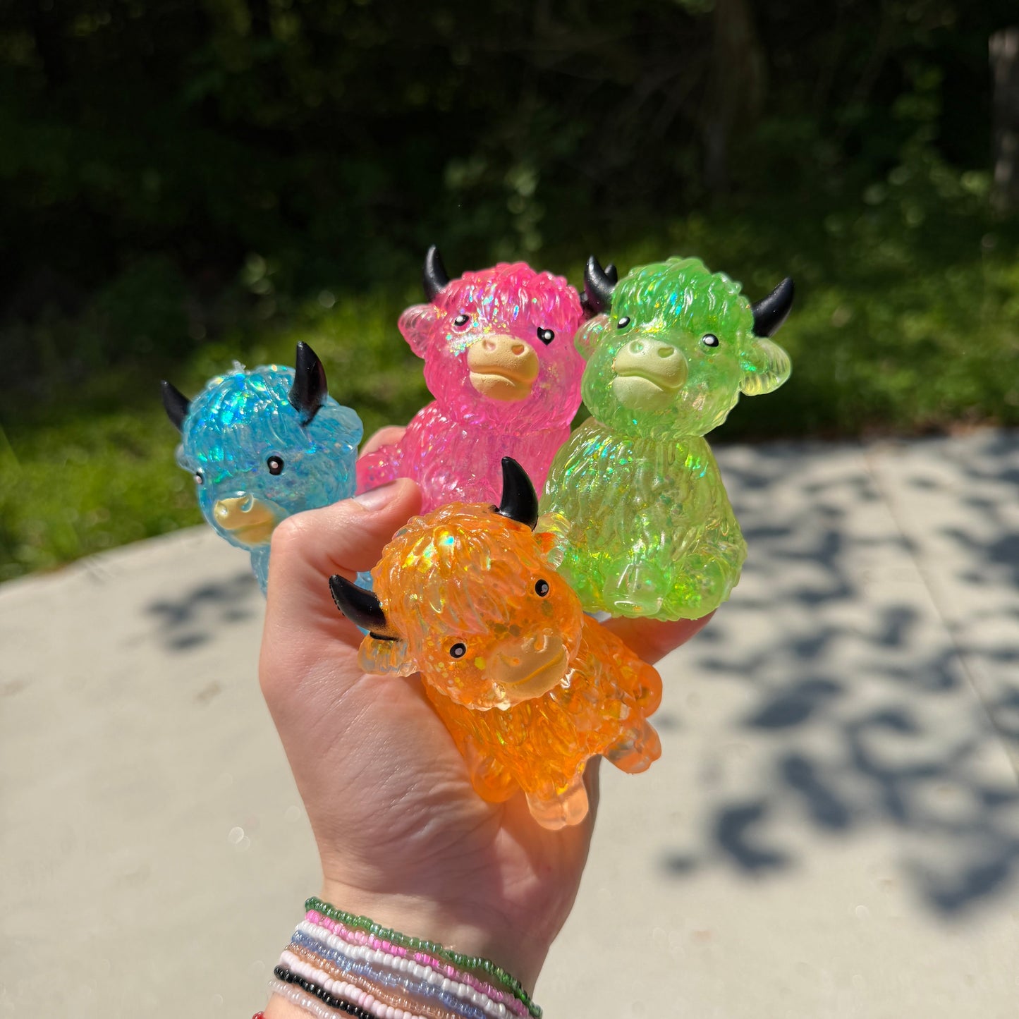 Squishy Toy - Glitter Highland Cow - PREORDER