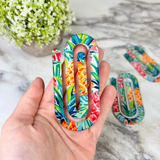 Jumbo Paperclip - Tropical Floral